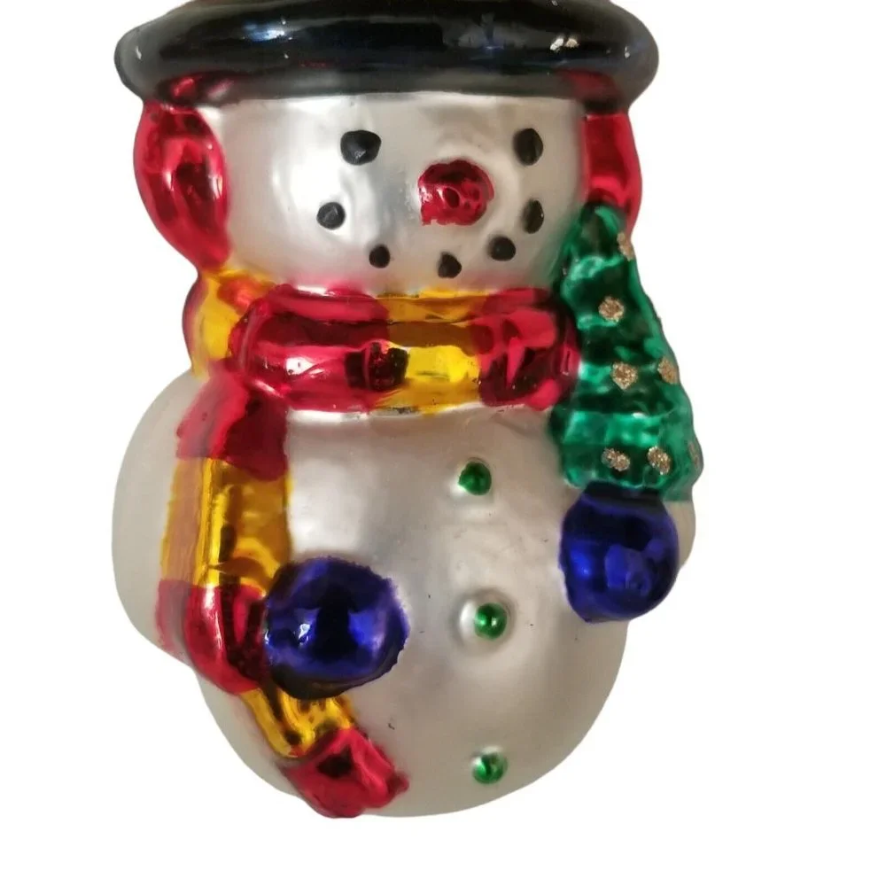 Christmas Ornament Glass Snowman Thomas Pacconi Museum Series 2003 Holiday Xmas